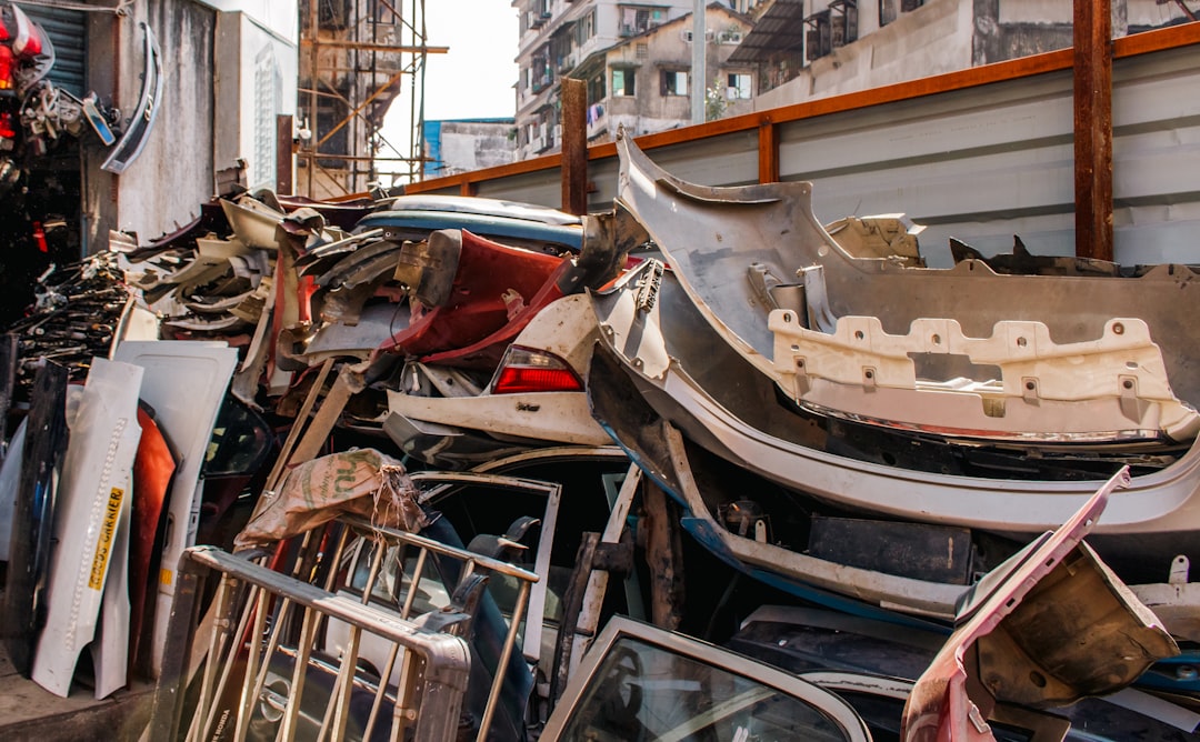 Pile of car parts and scrap metal | The National Recycling Corporation